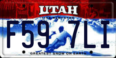 UT license plate F597LI