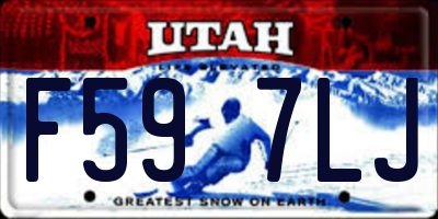 UT license plate F597LJ