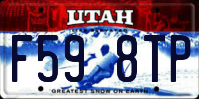 UT license plate F598TP