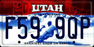 UT license plate F599QP
