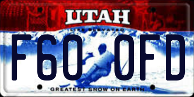 UT license plate F600FD