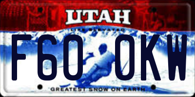 UT license plate F600KW