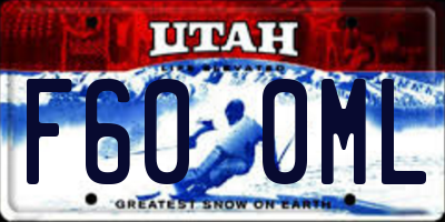 UT license plate F600ML