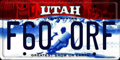 UT license plate F600RF