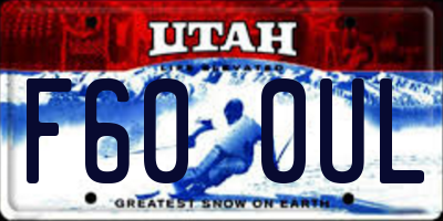 UT license plate F600UL