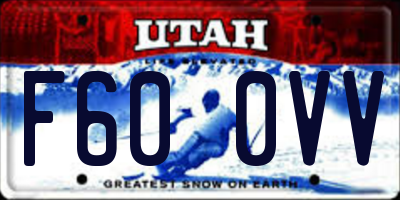 UT license plate F600VV