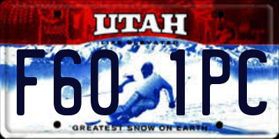 UT license plate F601PC
