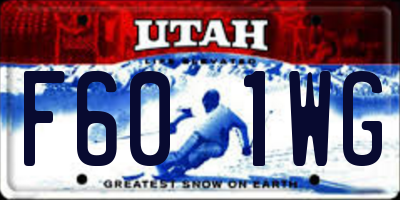 UT license plate F601WG