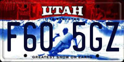 UT license plate F605GZ