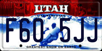UT license plate F605JJ