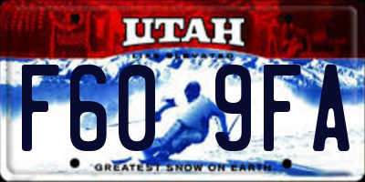 UT license plate F609FA