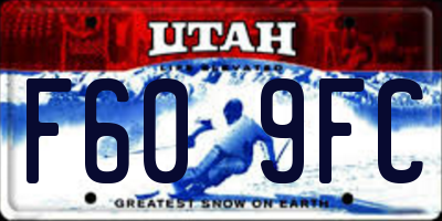 UT license plate F609FC