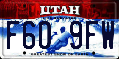 UT license plate F609FW