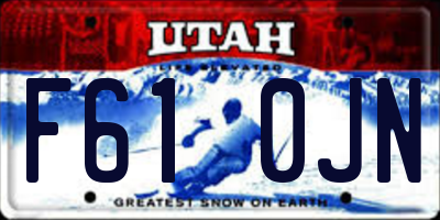 UT license plate F610JN