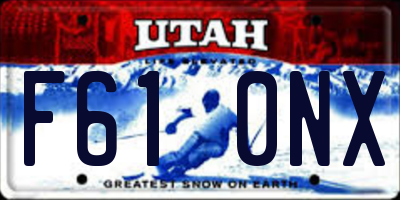 UT license plate F610NX