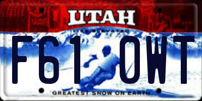 UT license plate F610WT