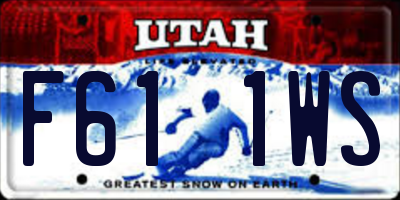 UT license plate F611WS