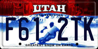 UT license plate F612TK