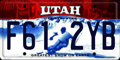 UT license plate F612YB