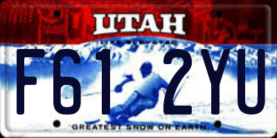 UT license plate F612YU