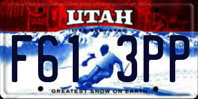 UT license plate F613PP
