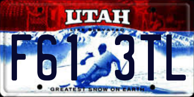 UT license plate F613TL