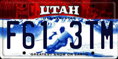 UT license plate F613TM