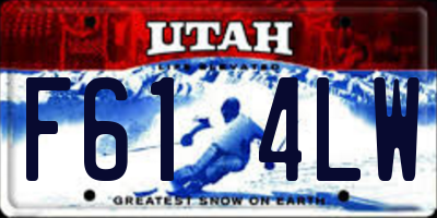 UT license plate F614LW