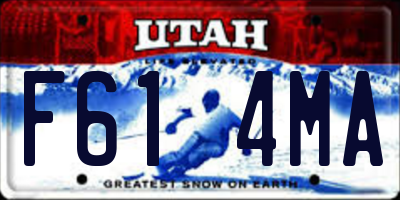 UT license plate F614MA