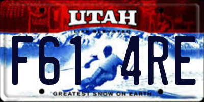 UT license plate F614RE