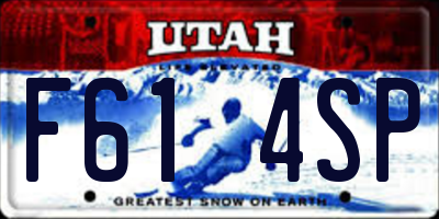 UT license plate F614SP