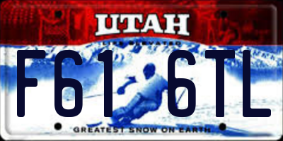 UT license plate F616TL