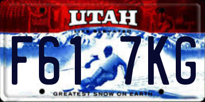 UT license plate F617KG