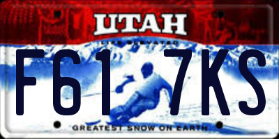 UT license plate F617KS