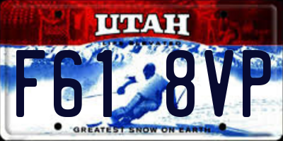 UT license plate F618VP