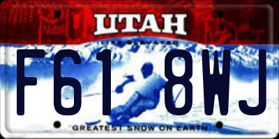 UT license plate F618WJ