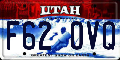 UT license plate F620VQ