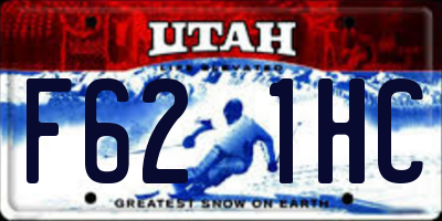 UT license plate F621HC
