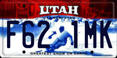 UT license plate F621MK