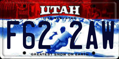 UT license plate F622AW