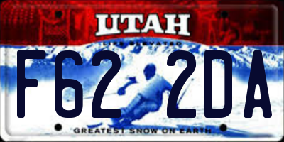 UT license plate F622DA