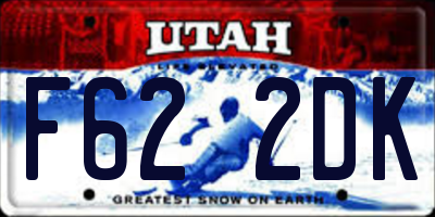 UT license plate F622DK
