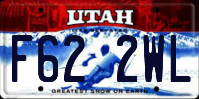 UT license plate F622WL