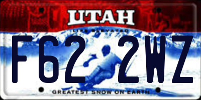 UT license plate F622WZ
