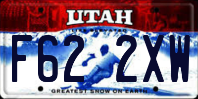 UT license plate F622XW