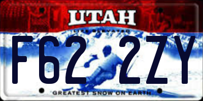 UT license plate F622ZY
