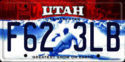 UT license plate F623LB