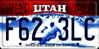 UT license plate F623LC