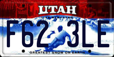 UT license plate F623LE