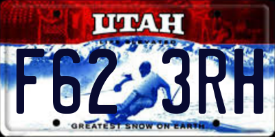 UT license plate F623RH